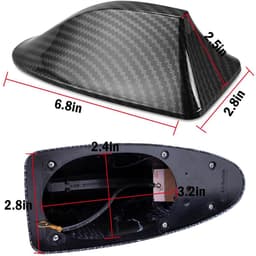 Universele Autoradio Haaienvin Antenne - AM/FM Autoradio Dakantenne - Auto Antenne Universeel - Carbon Motief — thumbnail 2