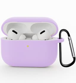 Hoesje Geschikt voor Apple Airpods Pro 3 - Siliconen Hoes met Clip - Silicone Case Cover - Lila — thumbnail 1