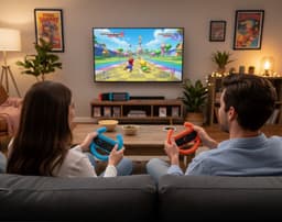 ARKAIA - Geschikt voor Nintendo Switch 1 en 2 – Joy Con Stuurset – Oranje / Blauw — thumbnail 3