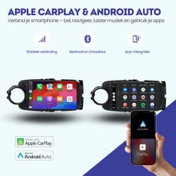 CarPlay autoradio geschikt voor Toyota Yaris | 2011 t/m 2019 | Android 13 | 9 inch | Draadloos Apple CarPlay & Android Auto | 2GB + 32GB | QuadCore processor | Zwart frame | Denago DNG-A287 | 2025 model | 2011 2012 2013 2014 2015 2016 2017 2018 2019 — thumbnail 2