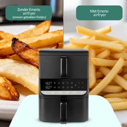 Emerio Heteluchtfriteuse 2500W - Dual zone - Sync finish - 3.5L + 6.5L - Digitaal display - 80-200ºC - Snelle opwarmfunctie - Cool touch - Timer - AF-133542 — thumbnail 3