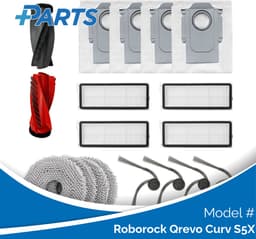 Roborock Qrevo Curv S5X Onderhoudsset (Plus.Parts® alternatief voor 8.02.0411) — thumbnail 1