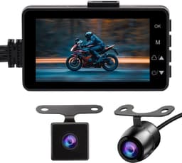 Motorfietscamera, 3 inch LCD 720P met 480P Dual-Track Front Rear Dual Action Camera Video voor het opnemen van motorfietsbeelden（Geheugenkaart niet inbegrepen） — thumbnail 1