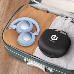 PowerLocus Orion - Koptelefoon Draadloos – Koptelefoon Bluetooth - met ENC Microfoon – 70 Uur batterijduur - Memory Foam Oorkussens - Wireless & met Aux kabel Mode – incl. Premium Case - Light Blue — thumbnail 5