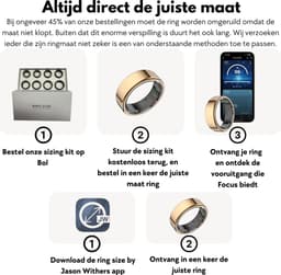 Focus® S1 Smart Ring - Rose gold - Maat 9 - Hartslag - Menstruatiecyclus - Slaap Monitor - Slimme Ring - Sport Prestatie - Stappenteller -IP68 Waterdicht - O2 Meting - Dames - Heren - Wearables - Oplaad Case - beschermring — thumbnail 2