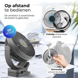 Pitt & Co. Tafelventilator – Oplaadbare USB Mini Ventilator – Stil & Draagbaar – Handventilator – 3 Snelheden – Compacte Luchtkoeler – Zwart — thumbnail 5
