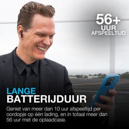 JLab Jbuds Pods ANC Oortjes Draadloos – 56 Uur Batterijduur – Draadloze Oordopjes - Bluetooth Multipoint – Hybrid Active Noise Cancelling Oortjes – Aanpasbare Equalizer Instellingen EQ4 – Fast Charging Case Met Ingebouwde Oplaadkabel - Zwart — thumbnail 2