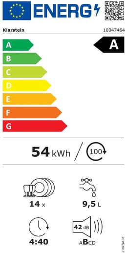 Klarstein Vaatwasser Velaire geïntegreerde 60 cm - helemaal ingebouwd, 14 couverts, 6 programma's, 42 dB, AquaStop, energieklasse A, inbouwvaatwasser - voor Keuken - Dishwasher - Afwasmachine - Vaatwasmachine — thumbnail 2