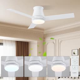 Stille Plafondventilator met Verlichting en Afstandsbediening, 107 cm, Dimbaar en Omkeerbaar — thumbnail 1