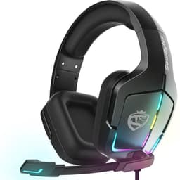 SoulBytes S12 RGB Over-ear Koptelefoons - Gaming headset met Stereo Microfoon - Multi platform -Zwart — thumbnail 1