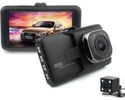 TechU™ Dashcam M15 Pro Dual Camera – 3.0 inch Scherm – Dashboardcamera – Full HD 1080p – Nachtvisie – Bewegingssensor – G-sensor – Loop Recording – Autocamera Voor én Achter - voor auto