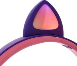TDR- Draadloze Bluetooth koptelefoon - Over-Ear Koptelefoon voor Kinderen - Met Led Kat Oortjes - Bekend van TikTok - Paars — thumbnail 3