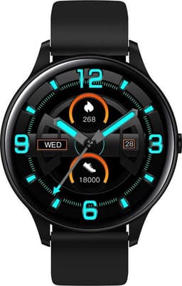 Belesy® Callisto - Smartwatch Dames – Smartwatch Heren - Horloge - Stappenteller - Kleurenscherm - Koortsmeter – Bloeddruk - Full Touch - Maak je eigen wijzerplaat - Zwart - Siliconen - Moederdag — thumbnail 3