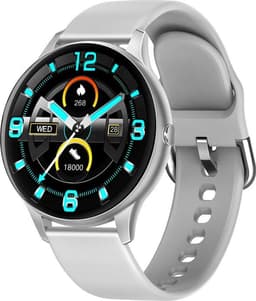 Belesy® Callisto - Smartwatch Dames – Smartwatch Heren - Horloge - Stappenteller - Kleurenscherm - Koortsmeter – Bloeddruk - Full Touch - Maak je eigen wijzerplaat – Zilver - Grijs – Siliconen - Moederdag — thumbnail 3