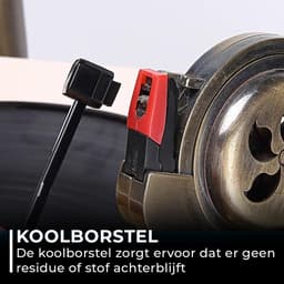 Premium Platenborstel + Naaldborstel - Antistatisch - Platenreiniger - LP Borstel - Vinyl Borstel - Vinyl reiniger - LP schoonmaakset - LP Reinigingsset - LP Reiniger - LP Opbergsysteem - Vinyl Opberg systeem — thumbnail 3
