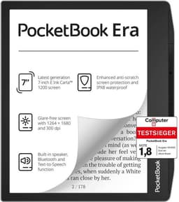 PocketBook Era e-reader – 7 inch E Ink Carta 1200-scherm – 16 GB – waterdicht – Stardust Silver — thumbnail 1