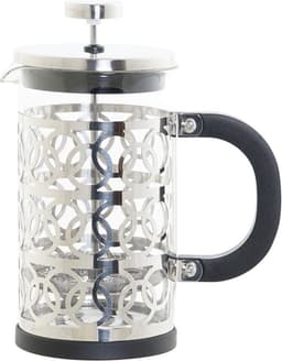 Cafetiere French Press koffiezetter zwart met inox 600 ml - Koffiezetapparaat voor verse koffie — thumbnail 1