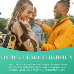 House of Marley Get Together 2 Mini Bluetooth Speaker - Draadloos - Waterproof - 15 uur Batterijduur - Party Pair - Bass boost EQ - 20 watt vermogen - Gemaakt van Duurzame Materialen — thumbnail 5