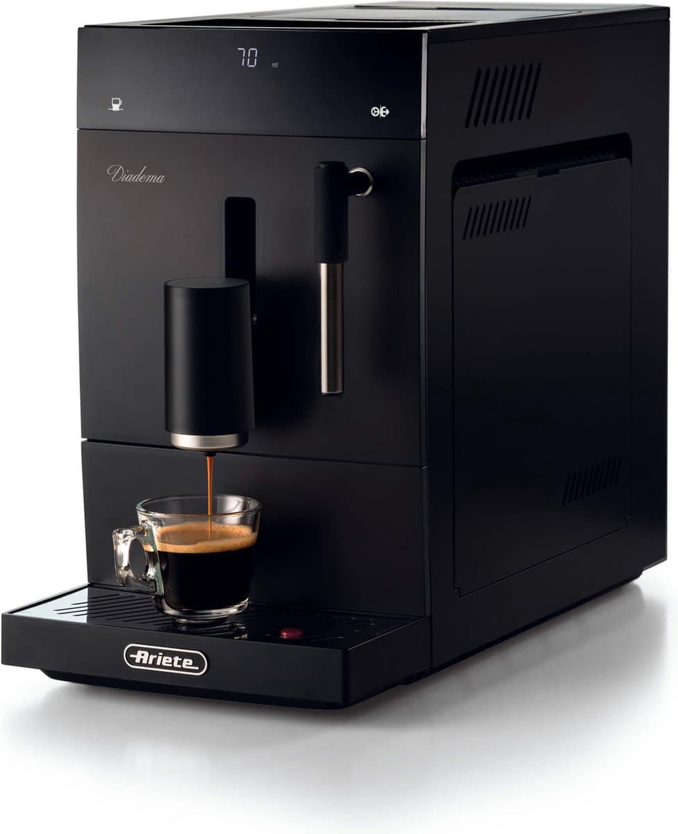 Ariete 1452/01 Diadema - Volautomatisch espressomachine - compact formaat - 19 bar druk - met stoompijpje - zwart — afbeelding 1