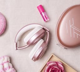 PowerLocus P19 Bluetooth Koptelefoon - Koptelefoon Draadloos - tot 70 Uur Speeltijd en met Aux Kabel - Over Ear Hoofdtelefoon - 3 EQ-Modi - Met Draagtas – Rose Gold — thumbnail 4