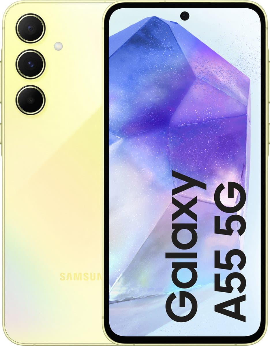 Samsung Galaxy A55 5G - 128GB - Awesome Lemon — afbeelding 1