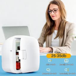 Mini Koelkast - Compacte 9 Liter Koelkast met Stille Werking, Glazen Deur en Dubbele Functie - Koelen en Verwarmen, Geschikt voor Thuis en Onderweg — thumbnail 4