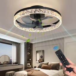 Ventilator Lamp - Airco Lamp - Plafondventilator Met Verlichting - Plafondventilator Met Afstandsbediening - Keukenlamp - Woonkamerlamp - 6 Standen — thumbnail 1