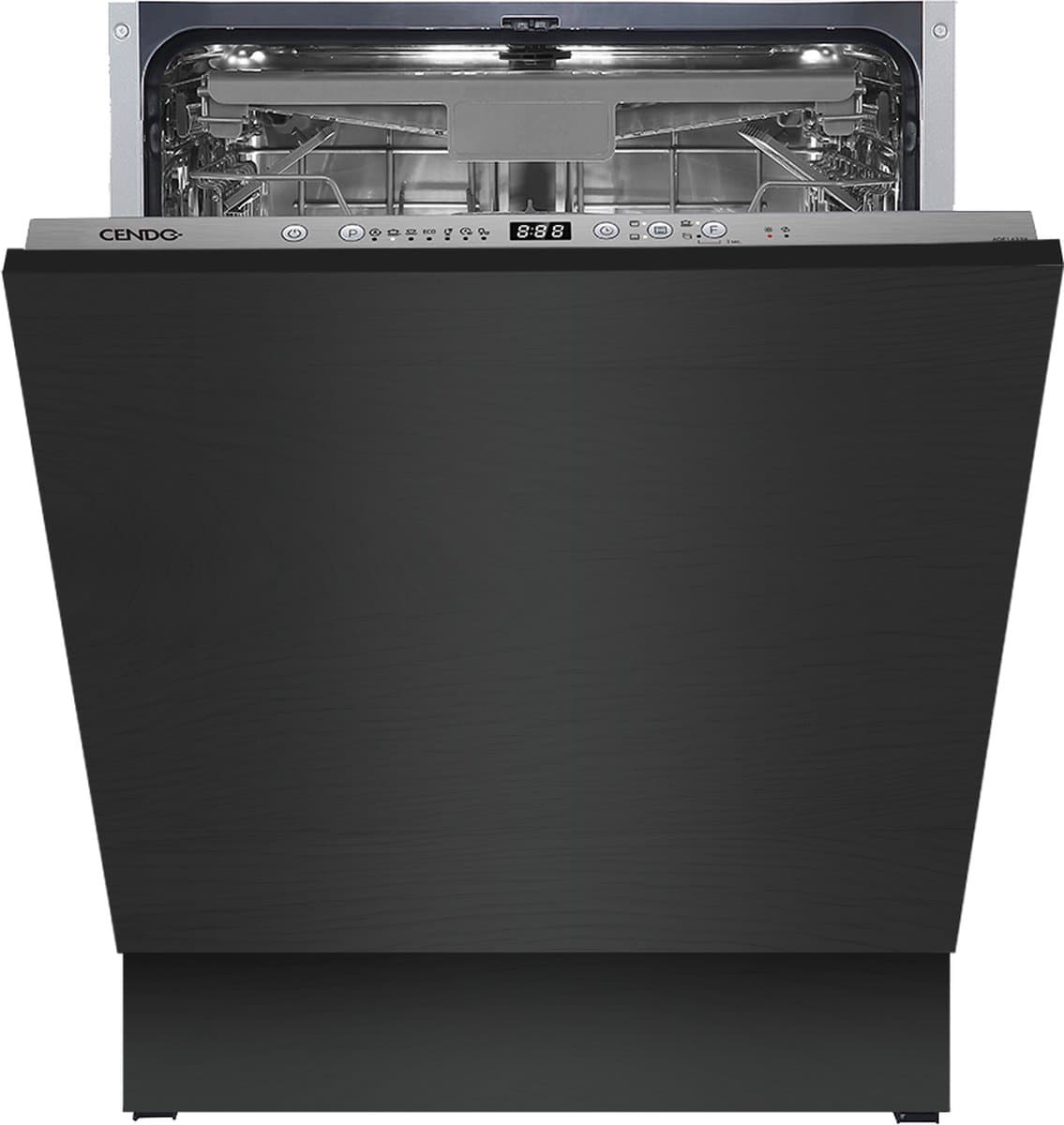 CENDO VW812D44-ECO - Inbouw Vaatwasser - 60 cm - Besteklade - Floor LED Indicatie - Automatische Deuropening - 44 dB - Onderbouw — afbeelding 1