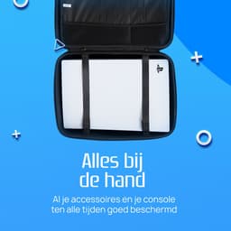 K&G Luxe PS5 Case - PS5 Tas - PS5 Koffer - Opbergtas - Multifunctioneel - Waterdicht - Accessoires geschikt voor Playstation 5 - Reiskoffer - Camo Blauw — thumbnail 4