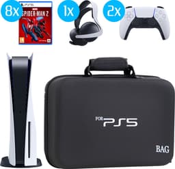 K&G Luxe PS5 Case - PS5 Tas - PS5 Koffer - Opbergtas - Multifunctioneel - Waterdicht - Accessoires geschikt voor Playstation 5 - Reiskoffer - Zwart — thumbnail 1