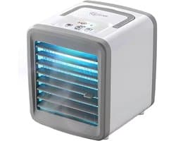 Rision Mobiele Airconditioner - Mini Airco - Luchtbevochtiger - Bureauventilator - Aircooler - USB Aansluitbaar - 3 Koeling Standen & 2 Windsnelheden - Wit