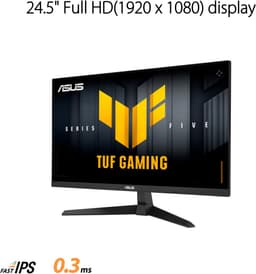 ASUS TUF Gaming VG259Q5A - FHD Fast IPS Gaming Monitor - 200Hz - 0.3ms - G-Sync Compatible - 24,5 Inch — thumbnail 5