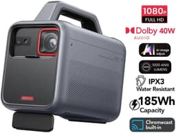 Nebula Mars 3 Zwart Outdoor Projector - 1920x1080 Resolutie - 1000 ANSI Lumen - 185Wh Batterij - IPX3 Waterbestendig - Tot 15 Uur Speeltijd - AI Beeldaanpassing — thumbnail 4
