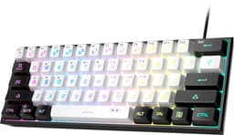 MageGee TS91 - Gaming Toetsenbord - Gaming - RGB Keyboard - 60% Keyboard - Ergonomisch - Zwart & Wit — thumbnail 1