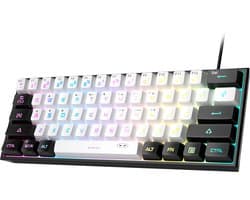 MageGee TS91 - Gaming Toetsenbord - Gaming - RGB Keyboard - 60% Keyboard - Ergonomisch - Zwart & Wit
