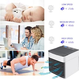 Mini Airco – USB Luchtkoeler met Watertank – Air Cooler – Ventilator – Draagbare Airconditioning – Voor Slaapkamer & Kantoor — thumbnail 4