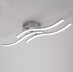 Woonkamer Lamp - Golvend Drie Hoofd Moderne LED-Plafondlamp - 18W - voor Binnen - Woonkamerlamp - Woonkamer Lamp Plafond - Plafondverlichting voor Woonkamer, Slaapkamer, Keuken — thumbnail 4
