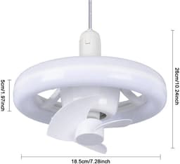 Bovista Plafondventilator - Met Verlichting - Plafond Ventilator - Met Lamp - Plafonniere Met Ventilator - Met Licht - Wit — thumbnail 2