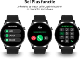OOQE WATCH ULTRA 3 - Smartwatch Heren en Dames | Geschikt voor iOS en Android | AMOLED | Notificaties | Gezondheidsanalyse | Sportanalyse | GPS Koppeling | Bellen | Muziek/Audio Luisteren | Ergonomisch | Nederlandstalig | Zwart — thumbnail 5