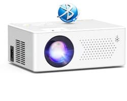 Mini Beamer - Film Projector met Bluetooth - Draagbare Beamer - 4K Kwaliteit - Wit