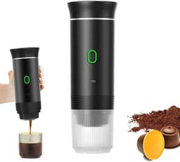 Draagbare Koffiemachine 2-in-1 Serie - Batterijgevoed - Compact Design - Voor Thuis & Outdoor - Eenvoudig Schoonmaken — thumbnail 1