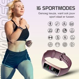 Otiume Stappenteller - Fitness Tracker - Smartwatch Horloge voor Dames en Heren - Paars — thumbnail 5