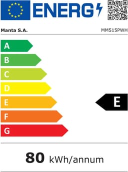 Manta MM515PWH - Minikoelkast met vriesvak - Wit — thumbnail 2