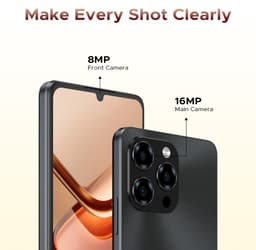 DOOGEE Note 58 4G - Smartphone - 32 GB RAM + 128 GB ROM (2TB/TF) - Android 15 - 6250 mAh - 6,75 Inth 90 Hz - AI-camera 16 MP - Face ID - NFC - GPS - Zwart — thumbnail 5