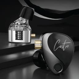 KZ Castor Pro - In-Ear Monitors - IEM - 1 Dynamische + 1 Balanced Driver - Audiofiele Oordoppen - Verwisselbare Kabel - Universele Pasvorm - Grijs — thumbnail 2