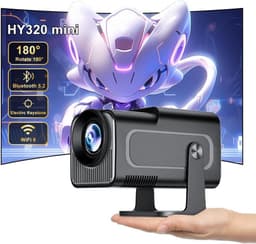 Mini Beamer - Film Projector met Bluetooth - Draagbare Beamer - 4K Kwaliteit - Zwart — thumbnail 1