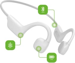 REBØNE Core Bone Conduction Headphone Core - Sport Oortjes Draadloos - Hardloop Hoofdtelefoon - Draadloze Bluetooth Koptelefoon - Sportoordopjes - Draadloos - Hardlopen - Open Ear - Wireless - IPX5 waterdicht / Wit — thumbnail 5