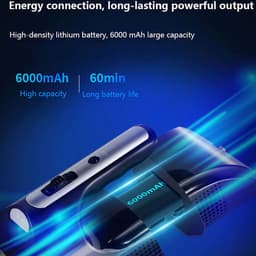 4-in-1 Autostofzuiger – 8000PA Zuigkracht – Handstofzuiger met Compressor, Bandenspanningsmeter & LED-lamp – Nat/Droog – 12V – Auto Luchtpomp – Met Accessoires – 120W — thumbnail 5