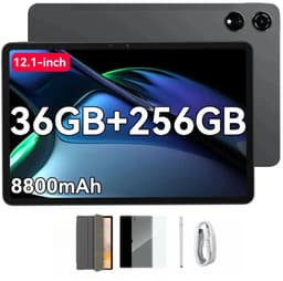 Blackview MEGA 3 Tablet - Android 15 - 12.1 Inch - 36GB RAM - 256GB ROM - Dual 4G LTE - 8800mAh - Grijs — thumbnail 1