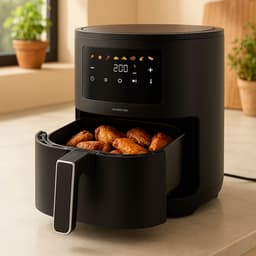 Inventum GF351HLDB Airfryer - 3,5L - 8 programma's - 80-200 °C - PFAS-vrij - Tot 3 personen - Zwart - WK — thumbnail 3